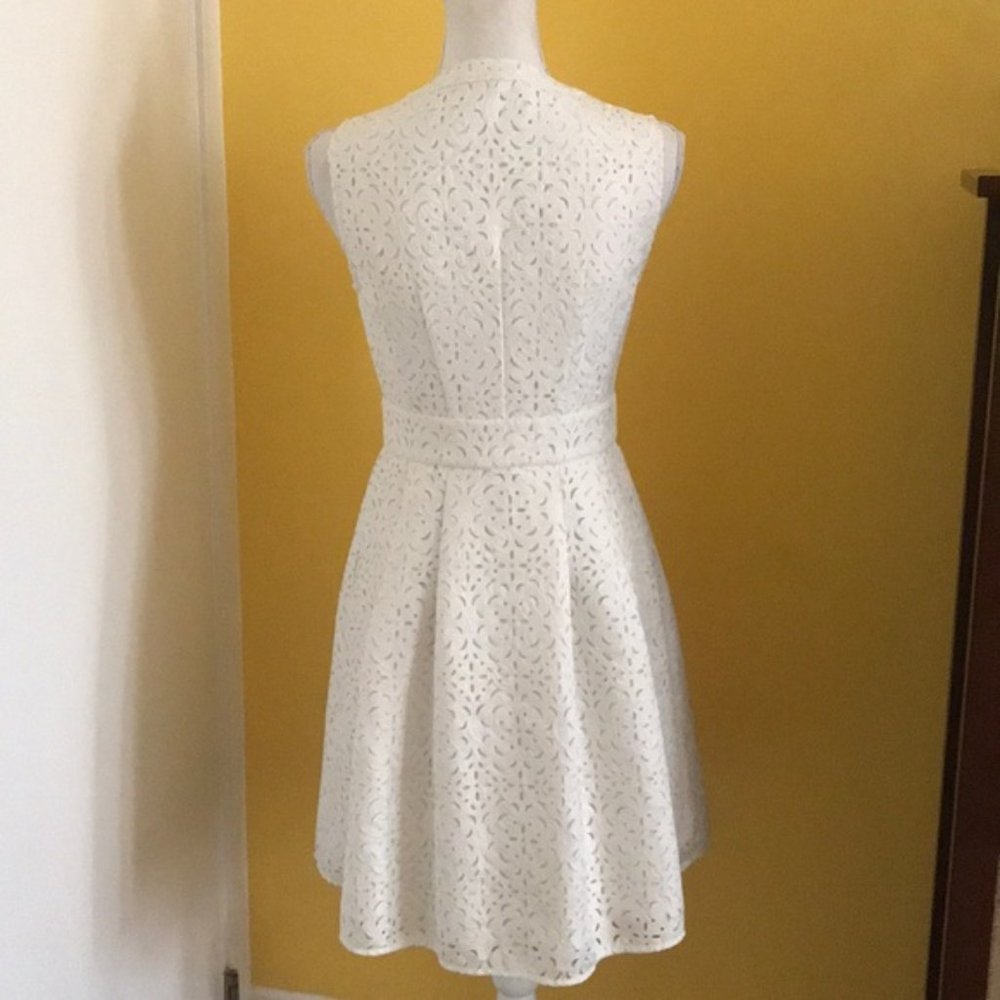 Rachel Roy Laser Cut Lace Shirt  Dress in White size 4 - Picture 5 of 8
